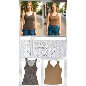 Chicos Tapemeasure Women's Size S 0 Sleeveless Animal Print Neutral Tank Top‎